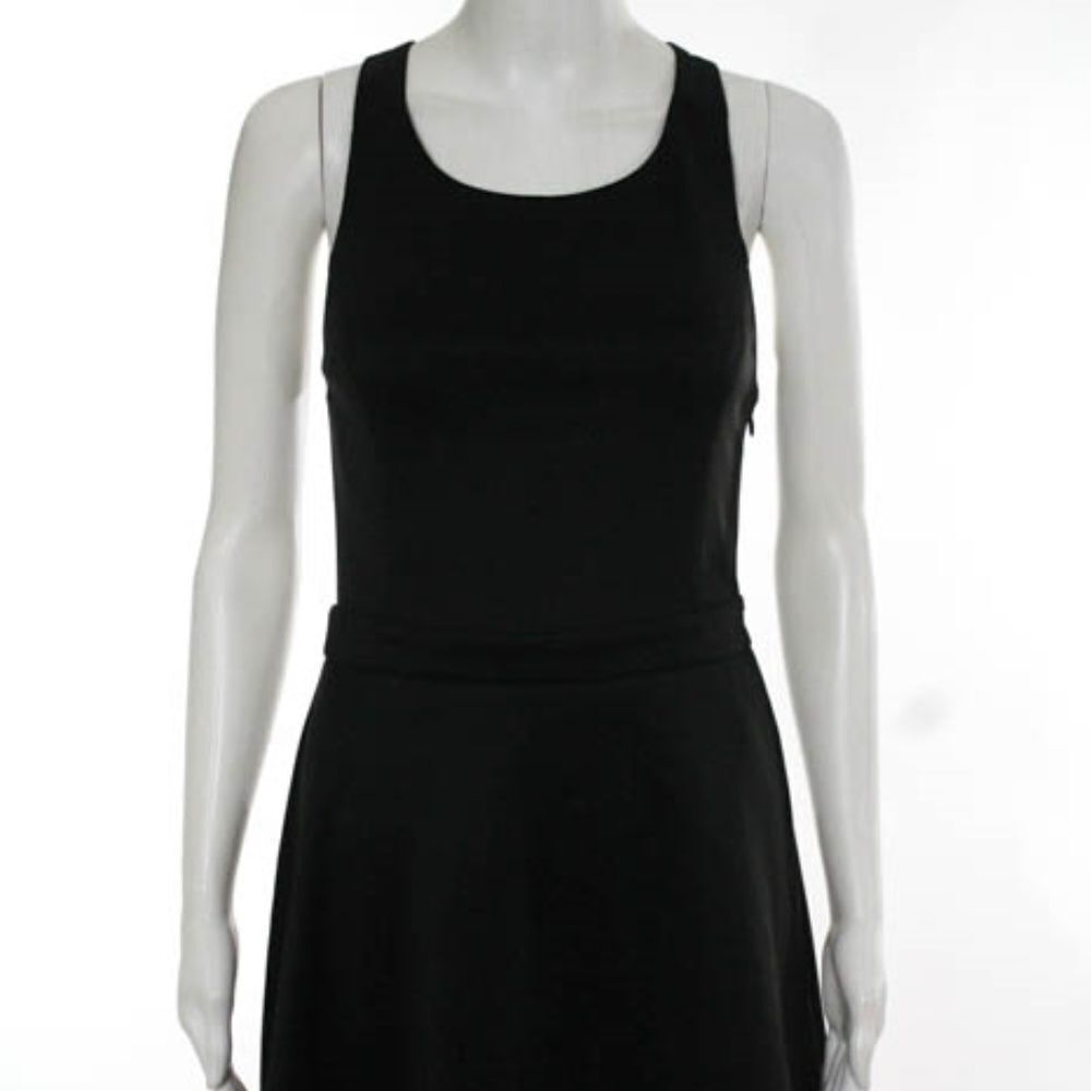 NEW Sugar + Lips Black Cross Open Back Dress M